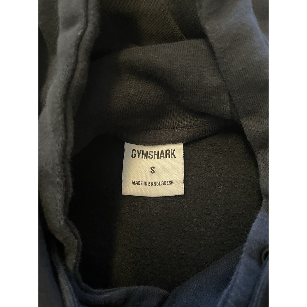 GYMSHARK Hoodie Men's Size Small Pull Over Black Athletic Sweatshirt Gym Logo - Picture 2 of 7